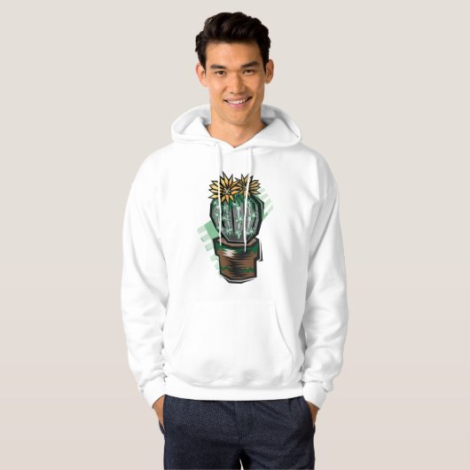 Cactus Plant in een potje Hoodie (Voorkant volledig)