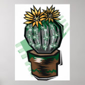 Cactus Plant in een potje Poster (Voorkant)