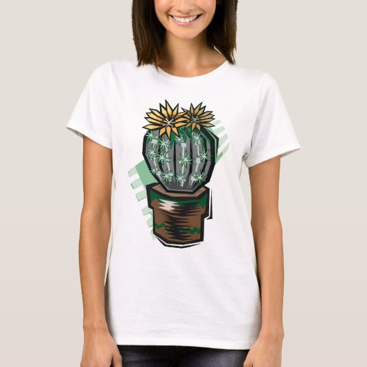 Cactus Plant in een potje T-shirt (Voorkant)