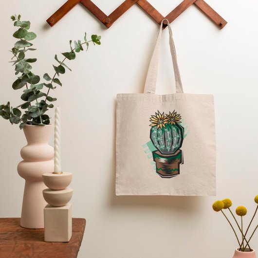 Cactus Plant in een potje Tote Bag