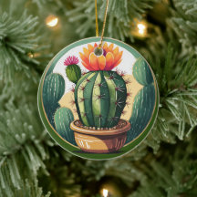 Cactus Plant Keramische Decoratieve Glas in lood l