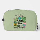 Cactus Plant Mom Prickly maar  Sage Green Toilettasje (Voorkant)