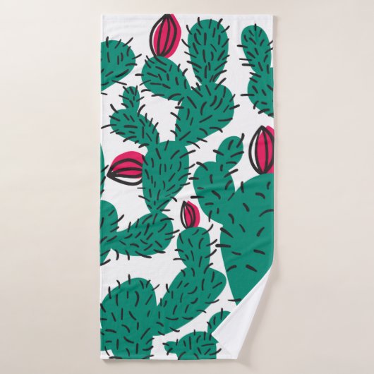 Cactus plant naadloos patroon. Abstracte hepster d Badhanddoek (Badhanddoek)