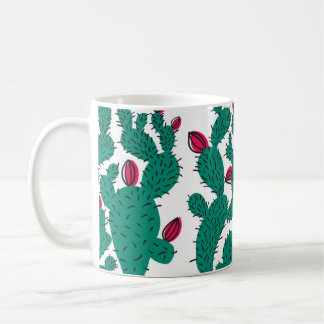 Cactus plant naadloos patroon. Abstracte hepster d Koffiemok