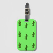 Cactus-plant op lichtgroen bagagelabel (Voorkant (verticaal))