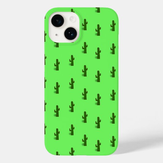 Cactus-plant op lichtgroen Case-Mate iPhone case (Achterkant)