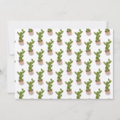 Cactus Plant Pot Hand Getekende Huis Opwarmingsfee Kaart (Achterkant)
