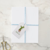 Cactus Plant Regenboog Mand Hand Getekend Cadeaulabel (Met Touw)