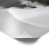 Cactus Plant zwart wit foto met roze bloem Afdruk (Hoek)