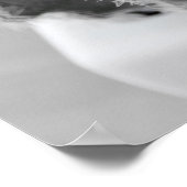 Cactus Plant zwart wit foto met roze bloem Poster (Hoek)