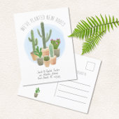 Cactus Planted New Roots Moving Announcement Briefkaart