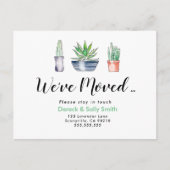 cactus planten Adreswijziging we zijn verhuisd Aankondigingskaart (Voorkant)