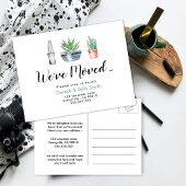 cactus planten Adreswijziging we zijn verhuisd Aankondigingskaart