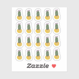 Cactus Planten Cheetah Doodle Design Sticker