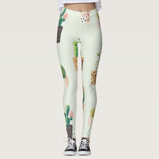 Cactus Planten Leggings (Voorkant)