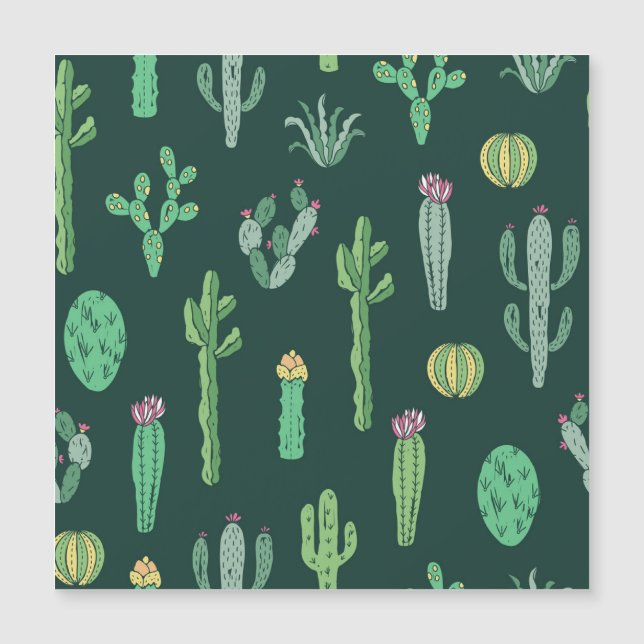 Cactus Planten:  naadloze achtergrond (Voorkant)