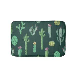 Cactus Planten: naadloze achtergrond Badmat