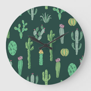 Cactus Planten:  naadloze achtergrond Grote Klok