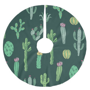 Cactus Planten:  naadloze achtergrond Kerstboom Rok