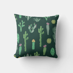 Cactus Planten: naadloze achtergrond Kussen