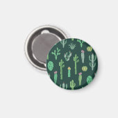 Cactus Planten: naadloze achtergrond Magneet (Voorkant / Achterkant)