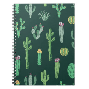 Cactus Planten: naadloze achtergrond Notitieboek