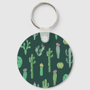 Cactus Planten:  naadloze achtergrond Sleutelhanger