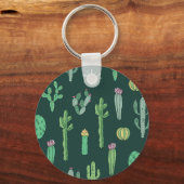 Cactus Planten:  naadloze achtergrond Sleutelhanger (Achterkant)