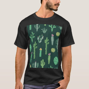 Cactus Planten: naadloze achtergrond T-shirt