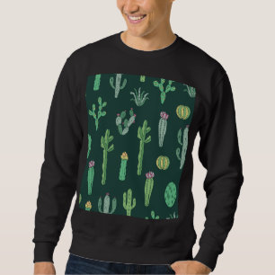 Cactus Planten:  naadloze achtergrond Trui