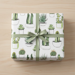 Cactus Planten Papierbladen overvullen Inpakpapier Vel