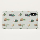 Cactus Planten Patroon Schattigee Illustratie Case-Mate iPhone Case (Achterkant (horizontaal))