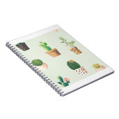 Cactus Planten Pots Flowers Pattern Cute Notitieboek (Rechterzijde)