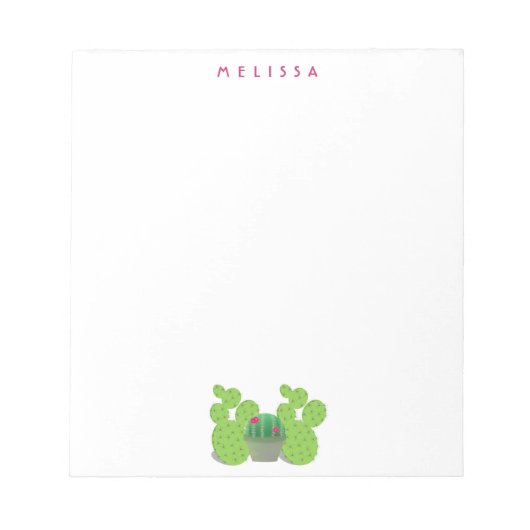 Cactus planten pots schatje notitieblok (Voorkant)