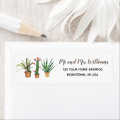 Cactus Planten Succulent Return Address Etiket (Insitu)