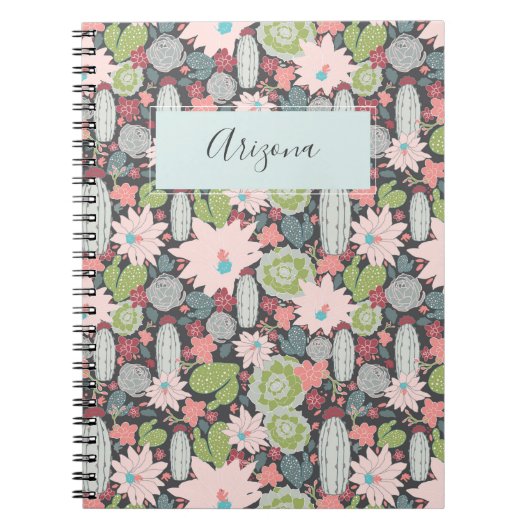Cactus Planten Succulents Personalized Notitieboek (Voorkant)