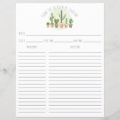 Cactus Planten Succulents Recipable Card Multomap (Voorkant)