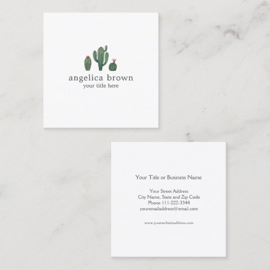 Cactus Planten Visitekaartje (Voorkant / Achterkant)