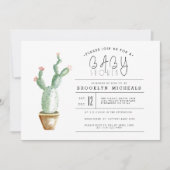 Cactus Planter | BABY SHOWER WATERVERF Kaart (Voorkant)