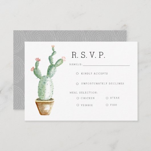 Cactus Planter | WATERVERF RSVP (Voorkant / Achterkant)
