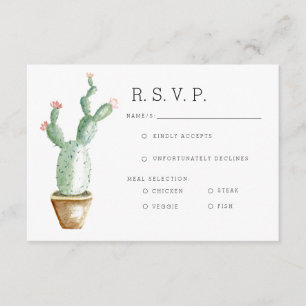 Cactus Planter   WATERVERF RSVP Kaartje
