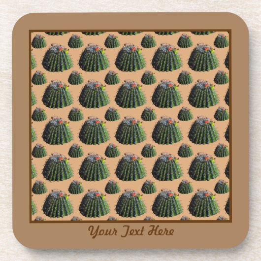 Cactus Plastic Onderzetters - persoonlijke optie (Voorkant)