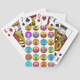 Cactus pop art succulente planten tuin tuinieren pokerkaarten