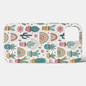 Cactus Pot with Plants, Flowers and Rainbows Case-Mate iPhone Case (Achterkant (horizontaal))