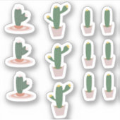 Cactus Potentiel Botanische Cacti-woestijn Sticker (Voorkant)