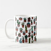 Cactus potplanten leuk patroon kleurrijk koffiemok (Links)