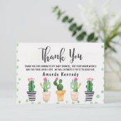 Cactus Pots Baby shower Hartelijk dank Kaart (Staand voorkant)