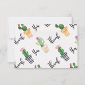 Cactus Pots Baby shower Hartelijk dank Kaart (Achterkant)