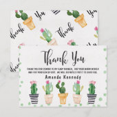 Cactus Pots Baby shower Hartelijk dank Kaart (Voorkant / Achterkant)