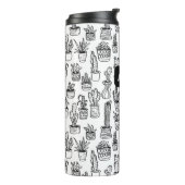Cactus Potted Planten Schattige Patroon Custom Gif Thermosbeker (Gedraaid links)